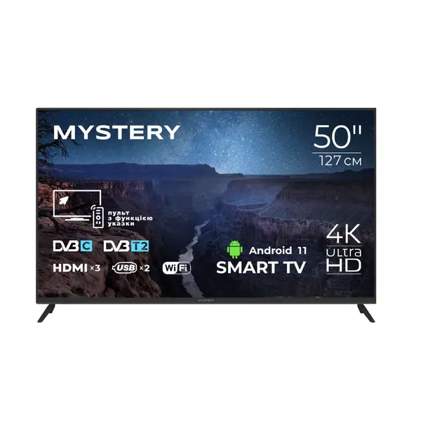 Телевізор Mystery MTV-5060UDT2 Black