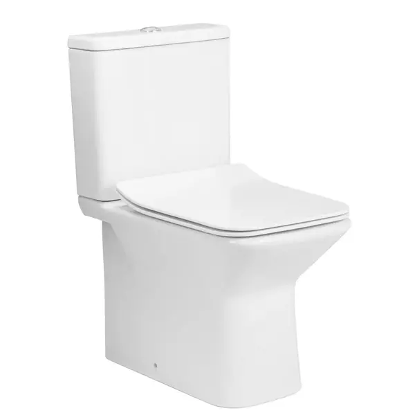 Компакт в комплекті VOLLE LEON компакт унітаз 61 35 79см підлоговий Rimless гориз. випуск нижній підвід бачок 3 4 5л сидіння Slim slow-closing- 59746