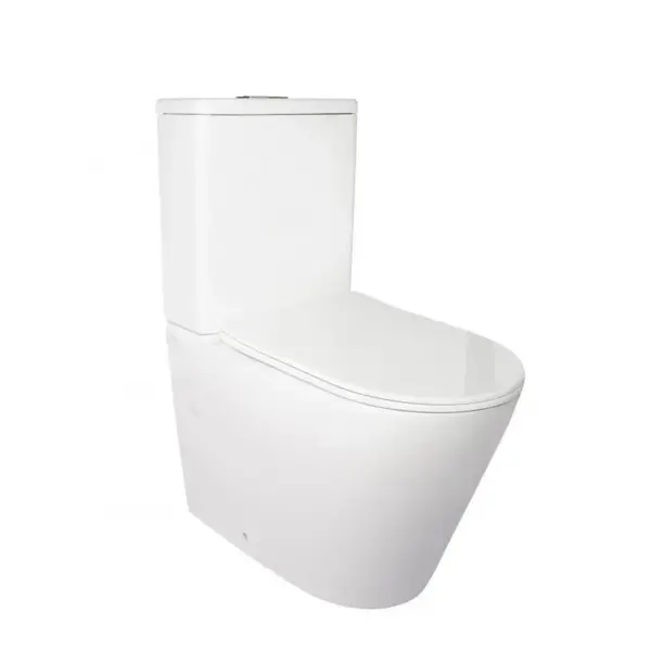 Компакт в комплекті Stork Унітаз підлоговий Rimless 610х360х835 мм з сидінням Slim Duroplast Soft-close White Qtap код 30127 SD00036226