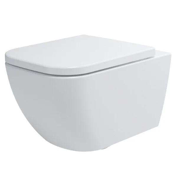 Унитаз подвесной безобедочный 2030140 QUADRA с крышкой soft-close белый глянецКод- 550931 2030140