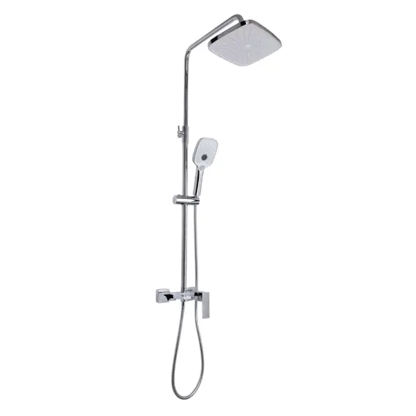 Душевая система универсальная Gemini на три потребителя с изливом QTGEM111CRW45687 Chrome White Qtap 45687 SD00051811