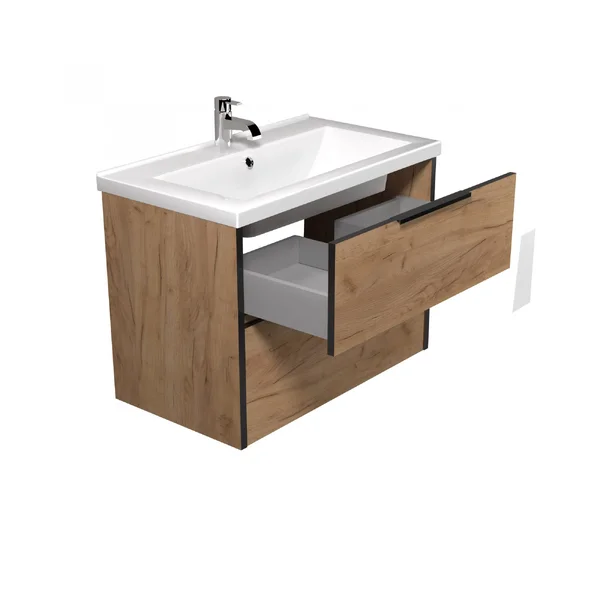 Тумба MDD Line Craft 80 з умивальником Cosmo 80 дуб крафт