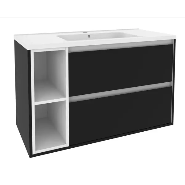 Тумба MIRATER .Аи ріс. Тумба з ум. Родео 100 чорна права