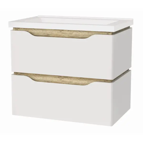 Сакраменто тумба підвісна з ум. Глорія 80 біла