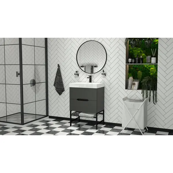 Тумба з умивальником Fancy Marble. Комплект STELLA тумба з умивальниками Stiven 600