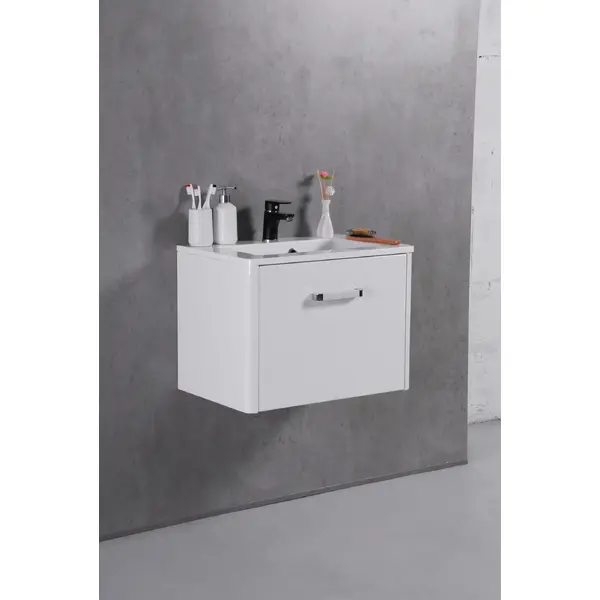 Тумба з умивальником Fancy Marble. Комплект Bali 60 тумба з умивальником Annabele 600. Довжина мм 600 Ширина мм 400 Висота мм 420