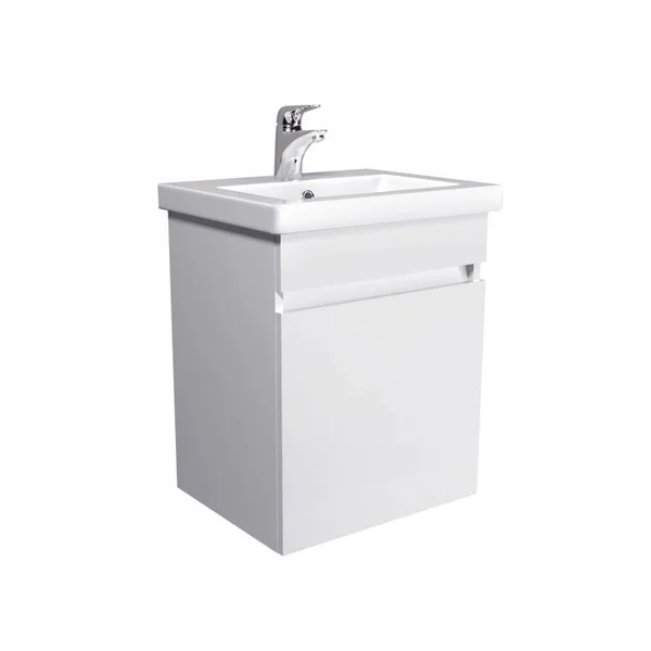 Тумба MDD City White 50-А з умивальником Como 50 біла підвісна