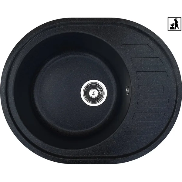 Кухонна мийка Romzha Elegancia 62 Antracit (902)