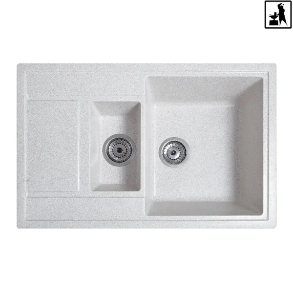 Кухонна мийка Romzha Jorum 78D Biela (101)