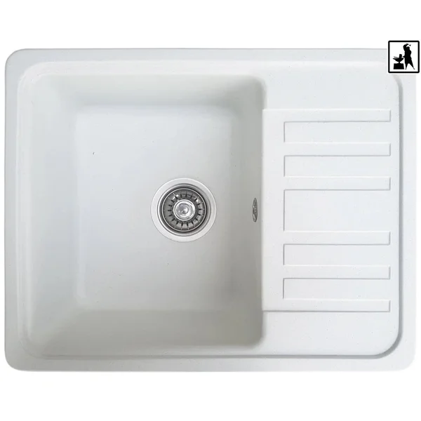 Кухонна мийка Romzha Regula 57 Biela (102)