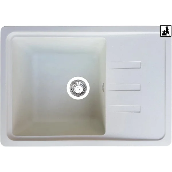 Кухонна мийка Romzha Trei 62 Biela (102)