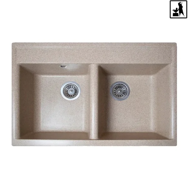 Кухонна мийка Romzha Valuri 78-2D Piesok (301)