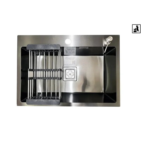 Сталева кухонна мийка Romzha Arta Nova U-600 BL