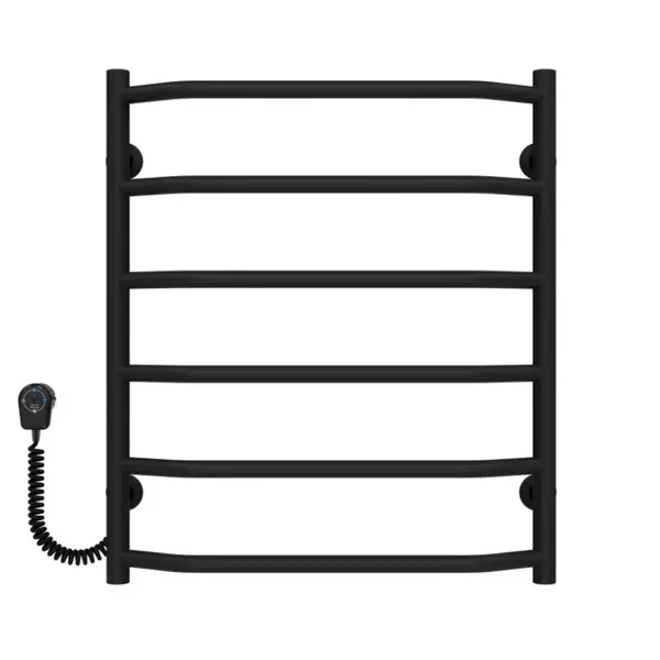 DEFFI Рушникосушарка електрична Трапеція П6 500х600 Deffi фарбована сталь (Чорний, EF16