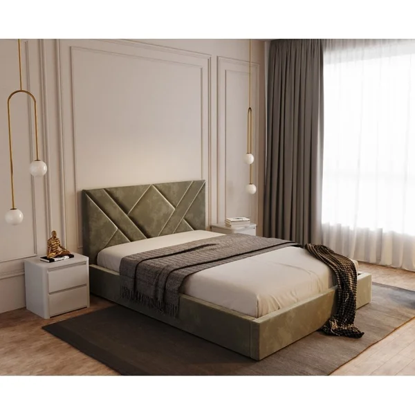 *Київ - Ліжко мʼяке ArtWood Геометрія 1,60 х 2,00 - ламельний блок . Оббивка 1-3 кат. Тумби на вибір окрім мод : Майнц , Лукарно 3. ( предзам. 3-4 тижні)