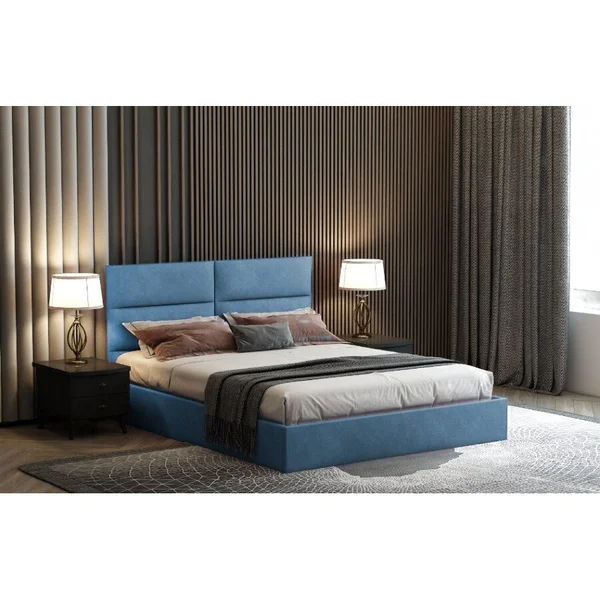 *Київ - Ліжко мʼяке ArtWood Чікаго 1,60 х 2,00 - ламельний блок . Оббивка 1-5 кат. Тумби на вибір ( предзам. 3-4 тижні)