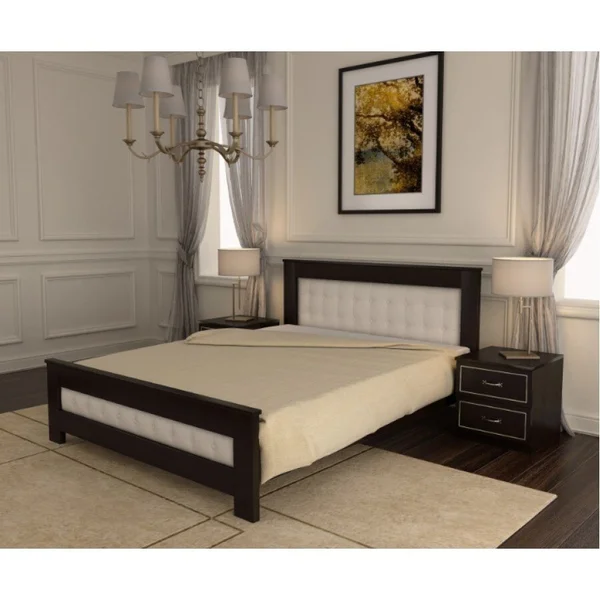 *Київ - Ліжко ArtWood Валенсія 1,60 х 2,00 / 1,80 х 2,00 - ламельний блок , вільха тонування 5 кольорів. Оббивка 1-5 кат. Тумби на вибір. ( предзам. 3-4 тижні)