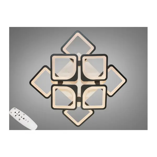 Світлодіодна люстра 115W арт: S8060/4+4BK