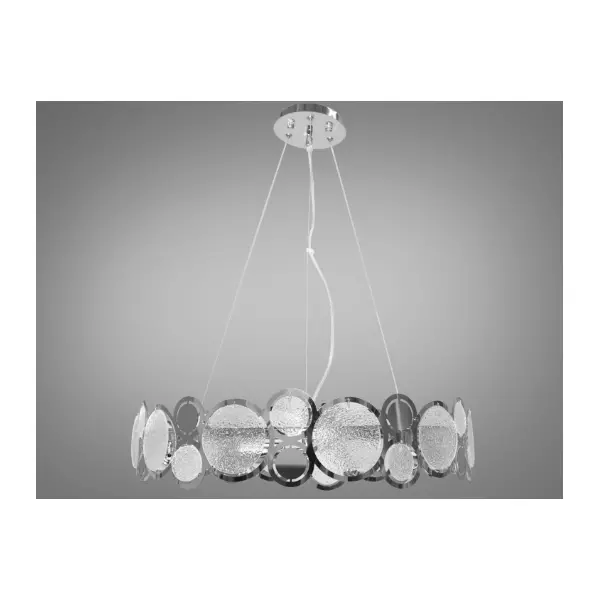 Люстра підвіс з круглими скляними елементами арт: 6190-HR-S-WH