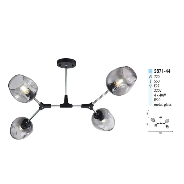 Люстра на 4 лампы 5871-44