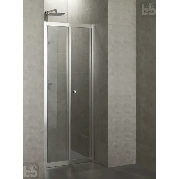 Двері bifold 80*195, профіль хром, скло прозоре 5мм 62719