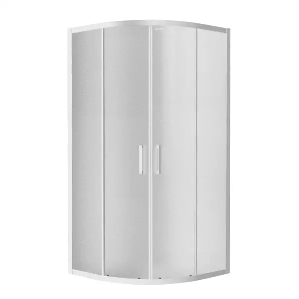 TISZA душова кабіна 80*80*185см (скло+двері), профіль білий, скло Zuzmara